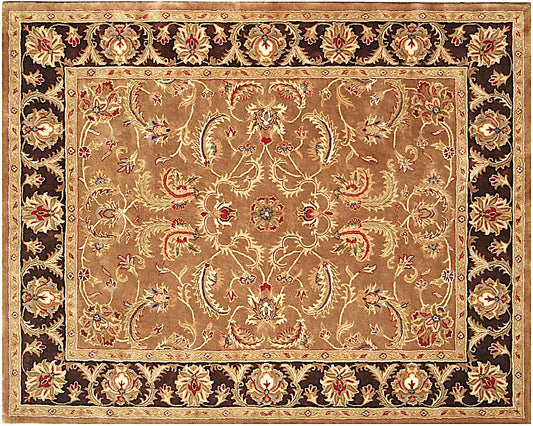 5' x 8' Brown Oriental Hand Tufted Non Skid Area Rug