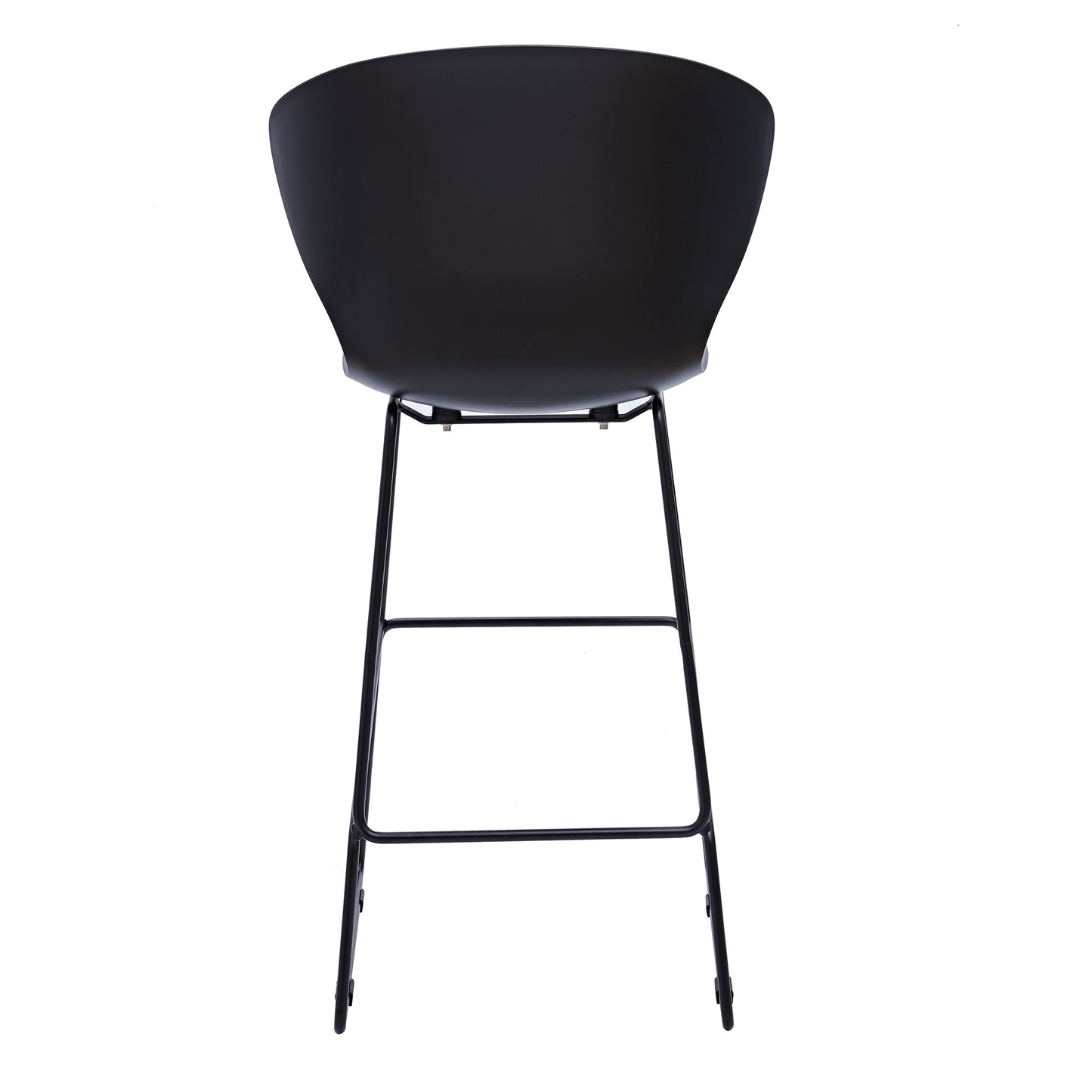 Set of Two 26" Black Low Back Counter Height Bar Chairs