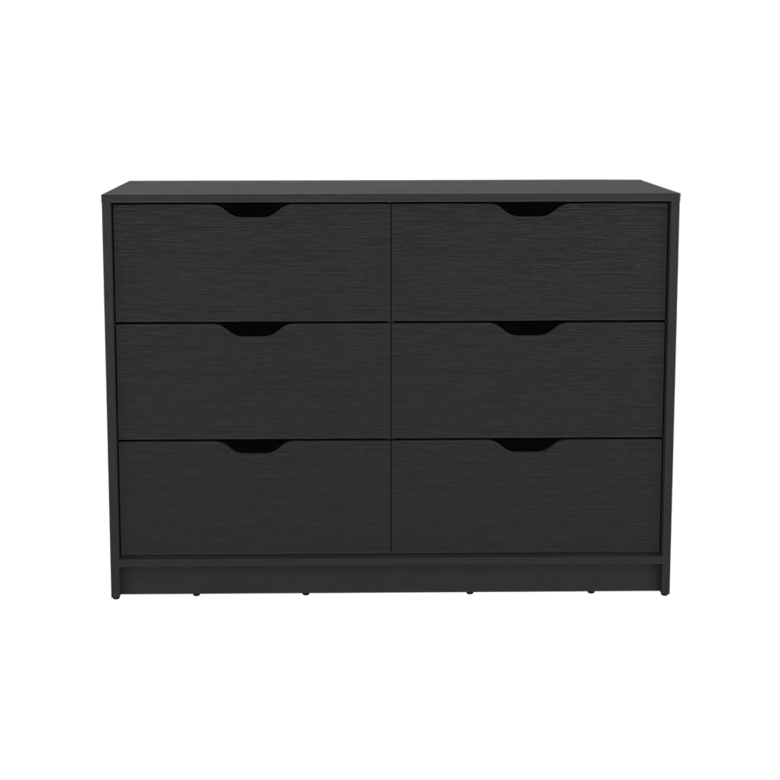 42" Black Four Drawer Dresser