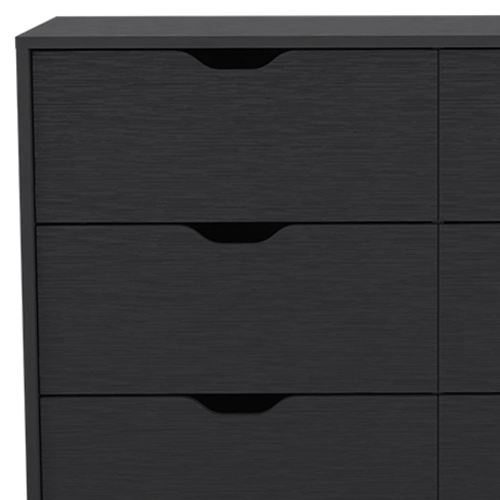 42" Black Four Drawer Dresser