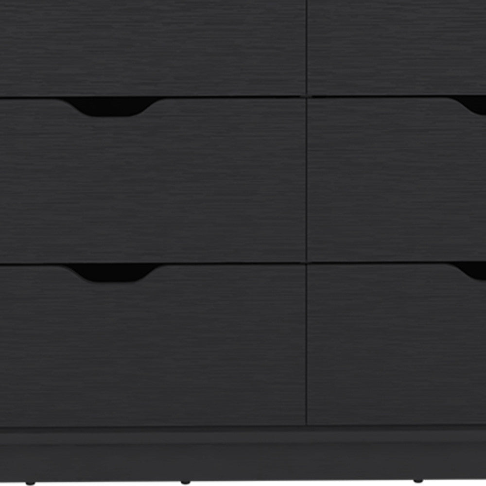 42" Black Four Drawer Dresser