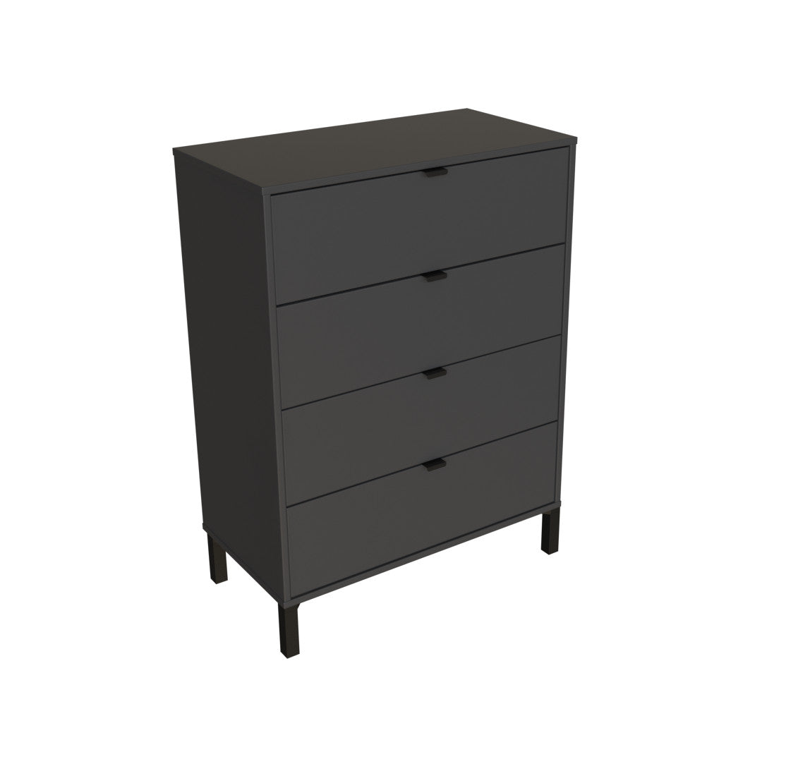 30" Gray Four Drawer Standard Chest