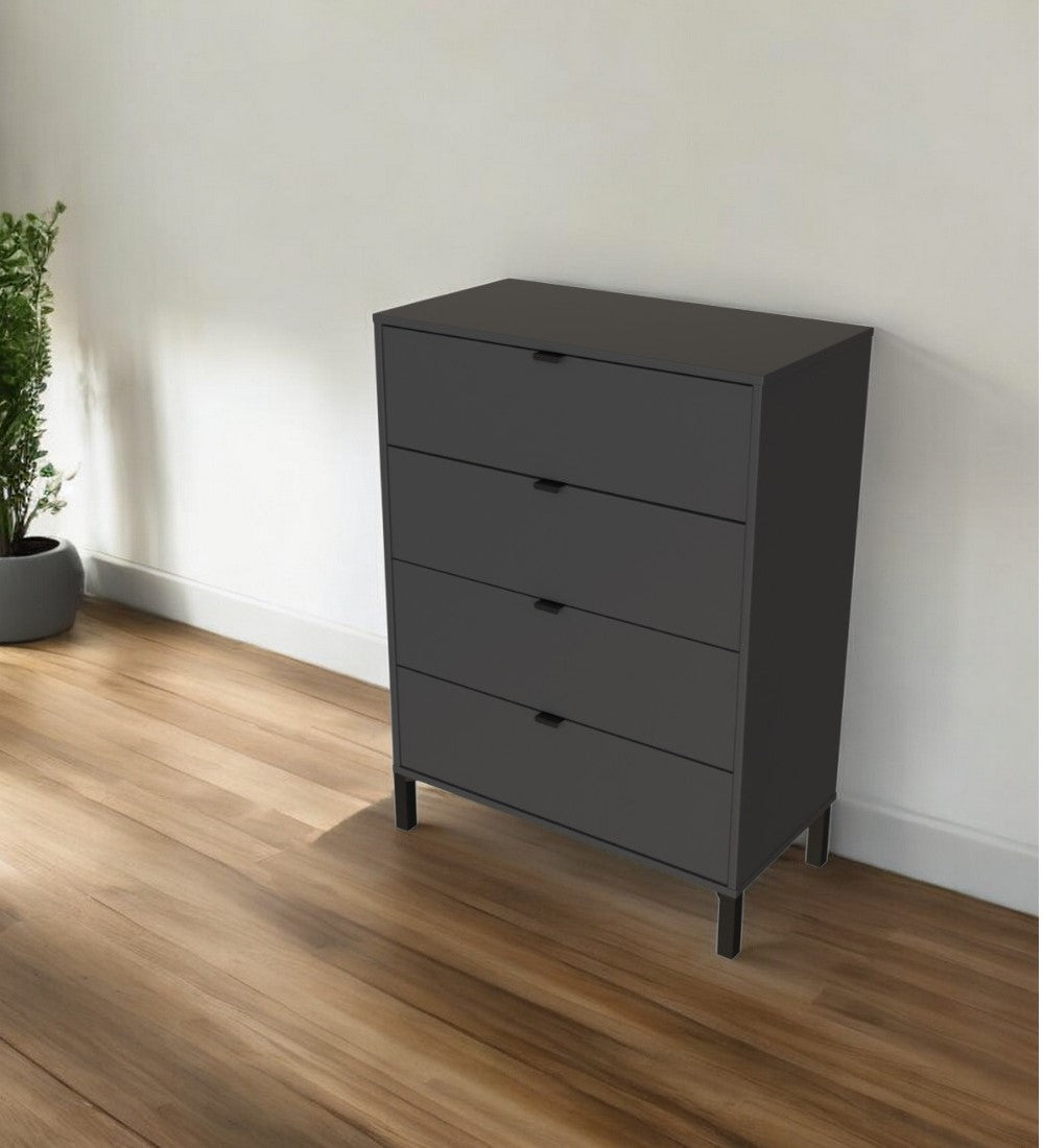 30" Gray Four Drawer Standard Chest