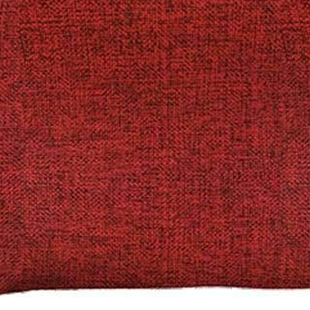 Set Of Two 20" X 12" Red Polyester Zippered Pillow