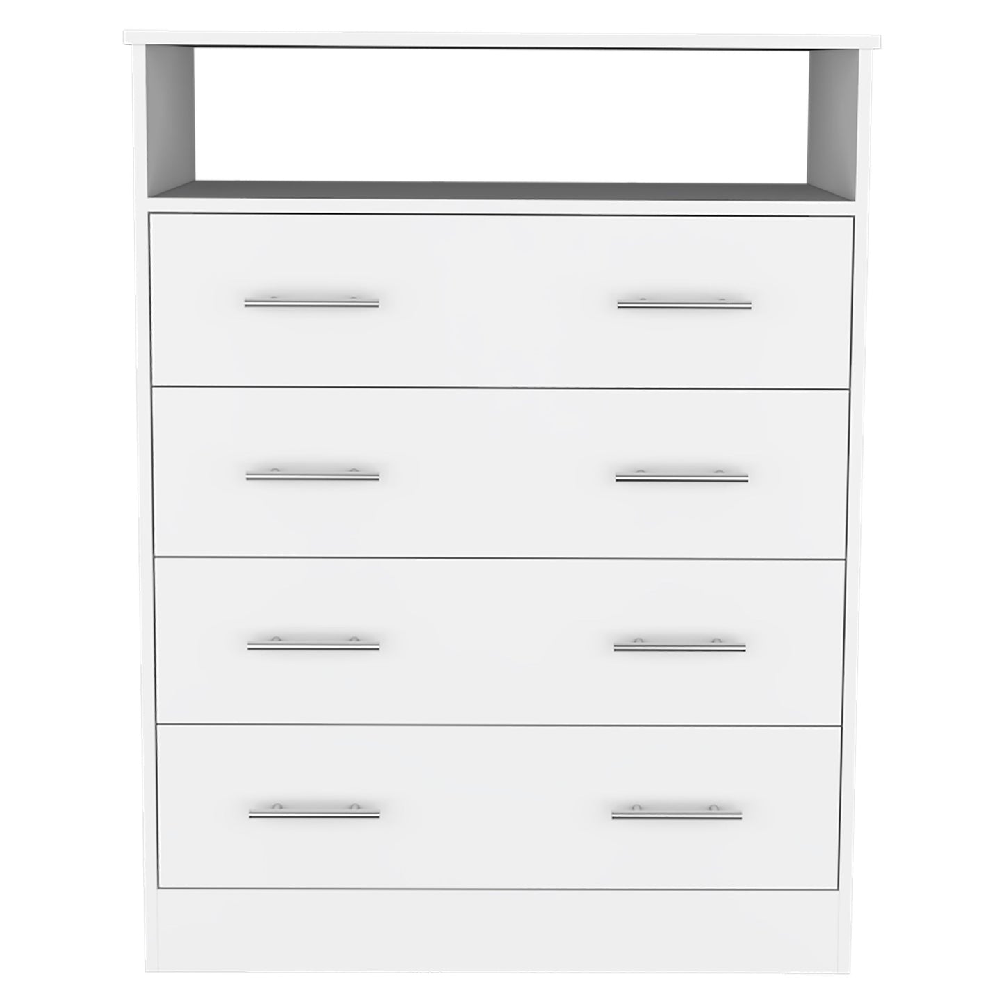 33" White Four Drawer Dresser