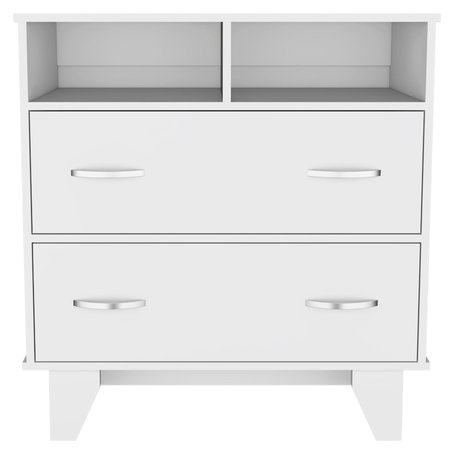 32" White Two Drawer Dresser